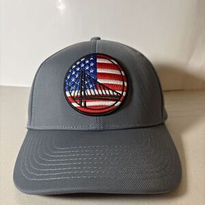 Ultra Game Golden State Warriors Grey w/ American Flag NBA Hat NEW‎